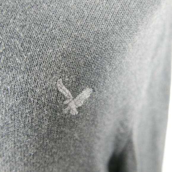 American Eagle Mens V Neck Solid Dark Gray Sweater Large - Picture 4 of 10